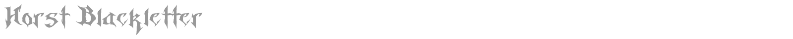 Horst Blackletter font preview